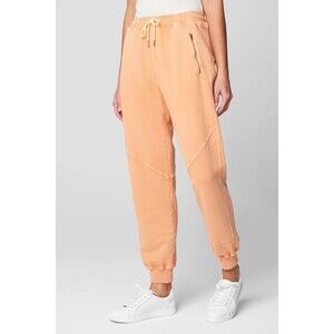 Blank NYC Power Hour Sweatpants Size Small Light Orange Acid Wash Joggers